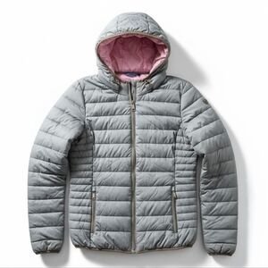 Luhta Women's Gray Lightweight Puffer Jacket Sz 8 NWOT Winter Outdoor